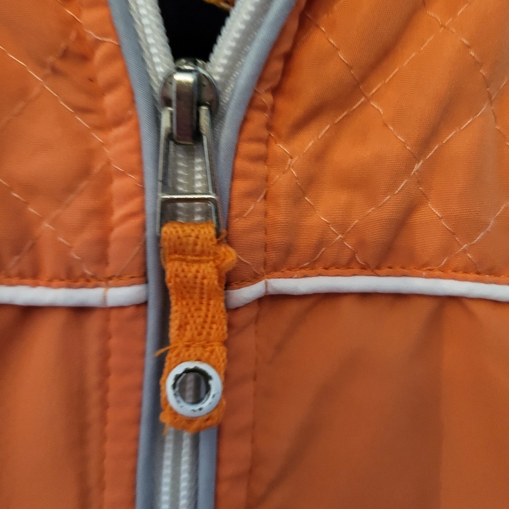 Orange Gray Lightweight Windbreaker Anorak Jacket Sz L Gorpcore Activewear - Picture 4 of 8